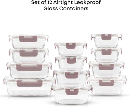JoyJolt 24pc Borosilicate Glass Storage Containers - Image 3