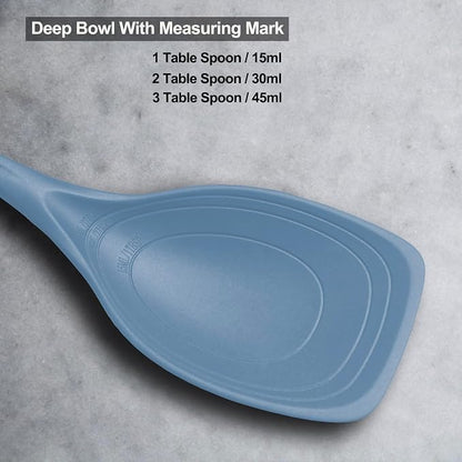 Large Silicone Cooking Spoon, Non-Stick Solid Spoon set - Image 3