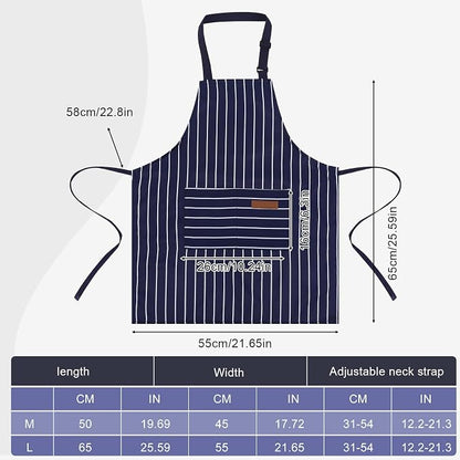 2 Pack Stripes Kids Apron, Kids Cooking Aprons - Image 2