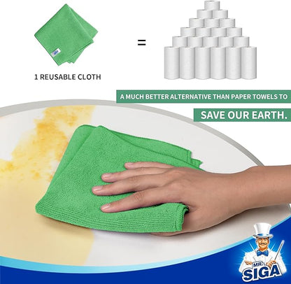 MR.SIGA Microfiber Cleaning Cloths, All-Purpose Microfiber Towels, Streak Free - Image 4