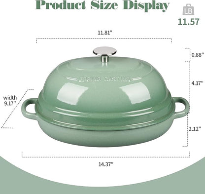 EDGING CASTING Enameled Oval Cast Iron Dutch Oven Pot - Image 2