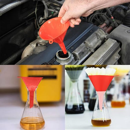 XhjzgcTec 8 Pcs Plastic Funnel Set, Oil Funnels - Image 6