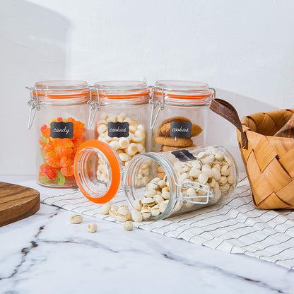 Glass Jars With Airtight Lids, 16 oz Glass Jars With Leak Proof Rubber Gasket - Image 8