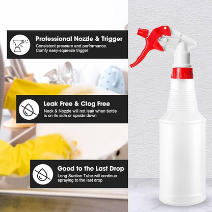 Eccliy 12 Pcs 16 Oz Plastic Spray Bottle, Adjustable Empty Reusable Sprayer - Image 5