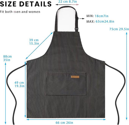 BeLuyi 2 Pack Adjustable Bib Apron - Image 3