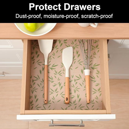 Cooyes Shelf Liners for Kitchen Cabinets Refrigerator Liners Waterproof & - Image 2