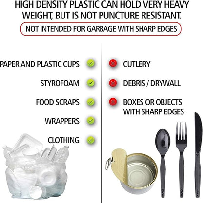 Aluf Plastics High Density Trash Bags, 45 Gallon, 12 Micron, - Image 5