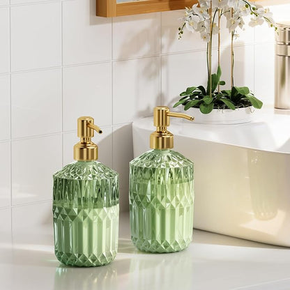 AmazerBath Soap Dispenser Green Glass Soap Dispenser - Image 7