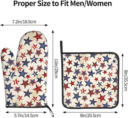 Patriotic Stars Oven Mitts - Image 3