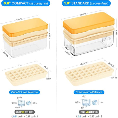 PHINOX Ice Cube Tray with Lid and Bin, Ice Trays - Image 6