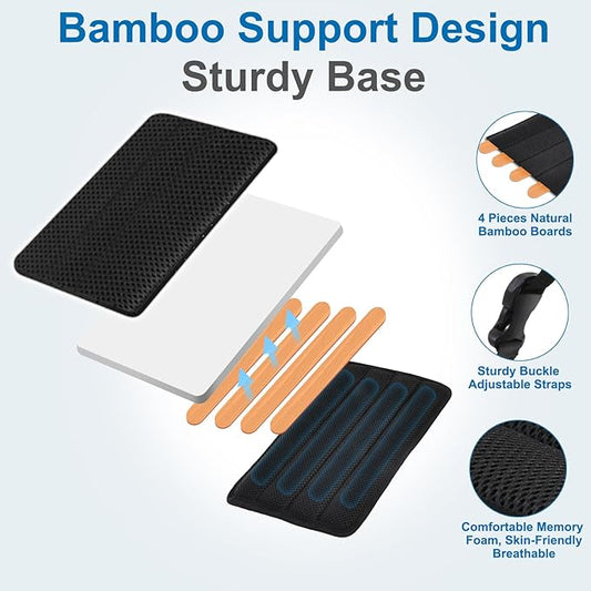 Airplane Foot Hammock （ Memory Foam） 2 in 1 Removable Support Pad， Portable Desk Footrest Hammock， Perfect Long Flight Travel Essentials， Foot Rest for Plane Travel Foot Leg Rest