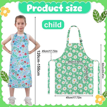 2 Pack Kids Apron, Cute Cooking Aprons, Waterproof Art Apron - Image 2