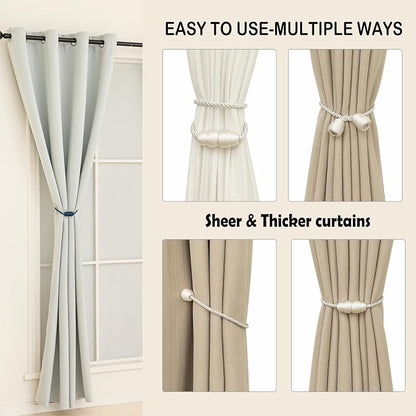 Magnetic Curtain Tiebacks Rope Curtain Tie Backs - Image 5
