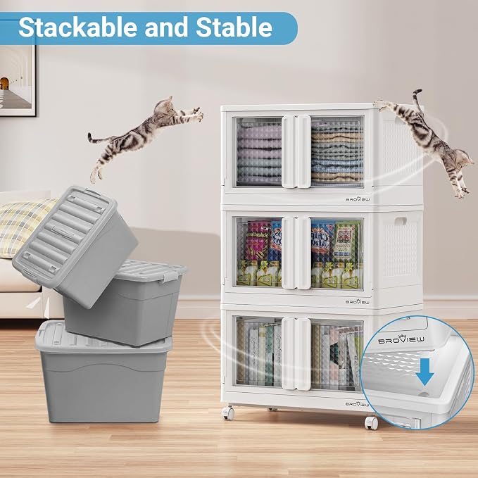 BROVIEW 140Gal Stackable Storage Bins - Image 8