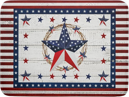 Giwawa Patriotic Stars Dish Drying Mat 4th of July America Star Wreath Dish by Giwawa