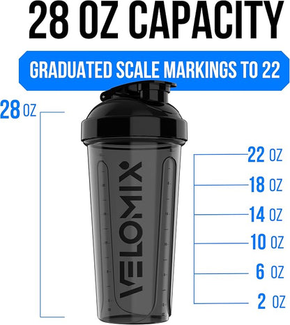 VELOMIX -2 Pack- 28 oz Protein Shaker Bottles - Image 4