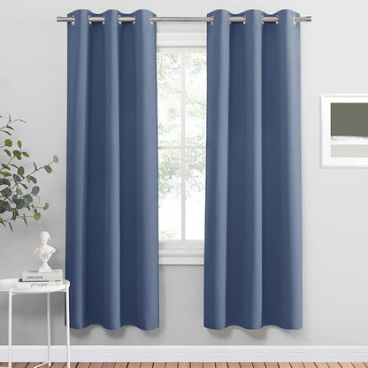 PONY DANCE Blue Thermal Blackout Curtains by PONYDANCE