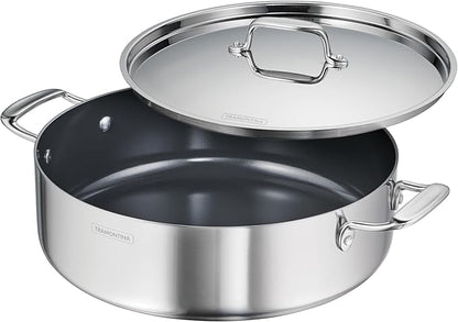 Tramontina Utsava Tri-Ply Clad Stainless Steel 6.5-Quart Casserole by Tramontina