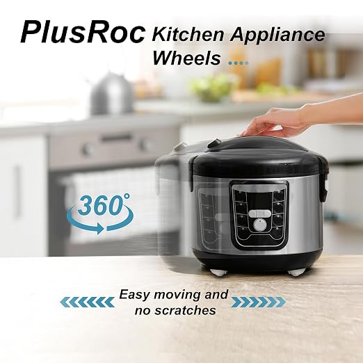 PlusRoc 4 Pack Self Adhesive Caster Wheels - Image 3