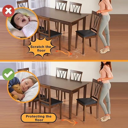 16 Pcs Extra Large Square Chair Leg Floor Protectors, Silicone Chair Leg - Image 6