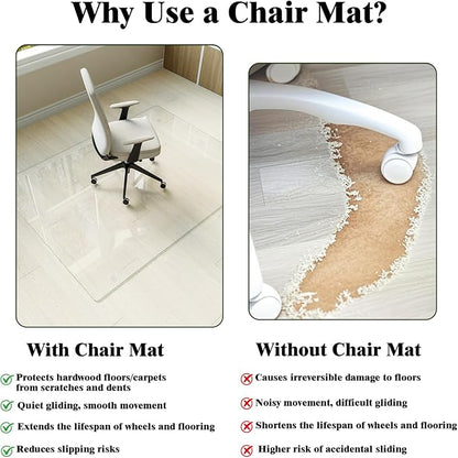 Koonmi Tempered Glass Chair Mat - Image 4