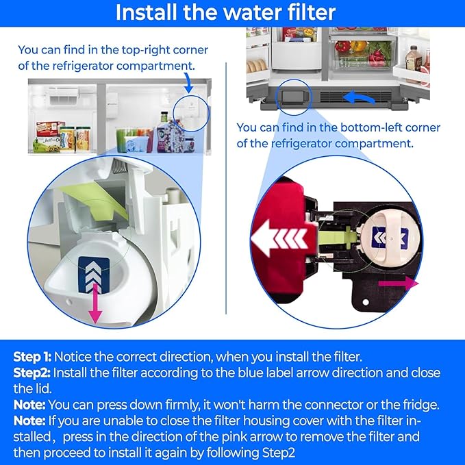 Waterdrop EDR1RXD1 Replacement for Everydrop® Filter 1, W10295370A, EDR1RXD1B, P8RFWB2L, P4RFWB, WD-F38, Kenmore® 46-9081, 46-9930 Refrigerator Water Filter, 4 Pack