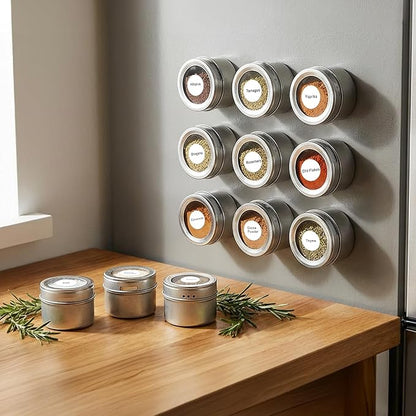 Bekith 20 Pack Magnetic Spice Jars, Magnetic Spice Containers - Image 6