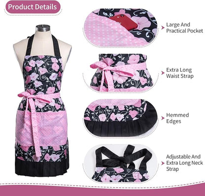 Lovely Flower Pattern Retro Aprons - Image 4