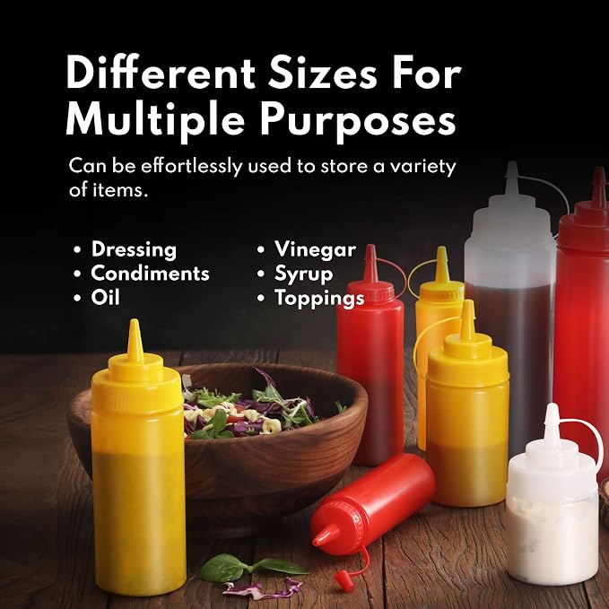 New Star Foodservice 26405 Squeeze Bottles, Wide Mouth, 24 oz - Image 9
