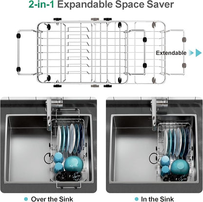 GSlife Small Over the Sink Dish Drying Rack - Image 5