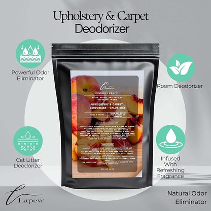 Georgia Peach Carpet Freshener Powder Refill 36 oz | Powerful Odor Eliminator - Image 3