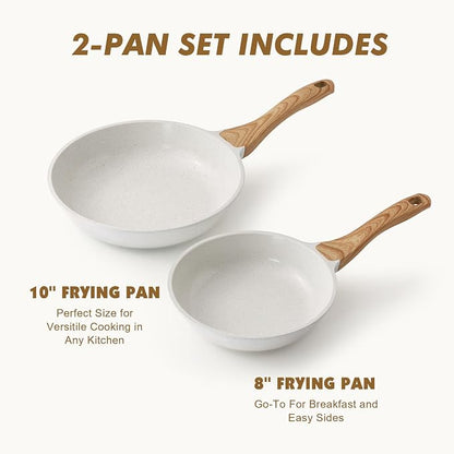 SENSARTE Nonstick Frying Pan Skillets, Ceramic Coating Omelette Pans, Healthy - Image 2