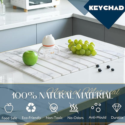KEYCHAD Large Stone Drying Mat for Kitchen Counter - Image 5