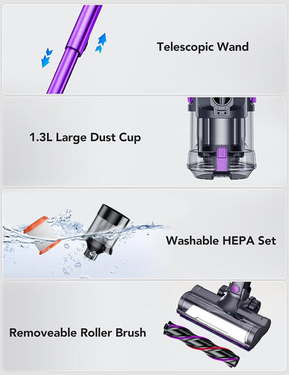 Cordless Vacuum Cleaner, Rapid Clean 23 Kpa Powerful Suction, 1.3 L Large - Image 7