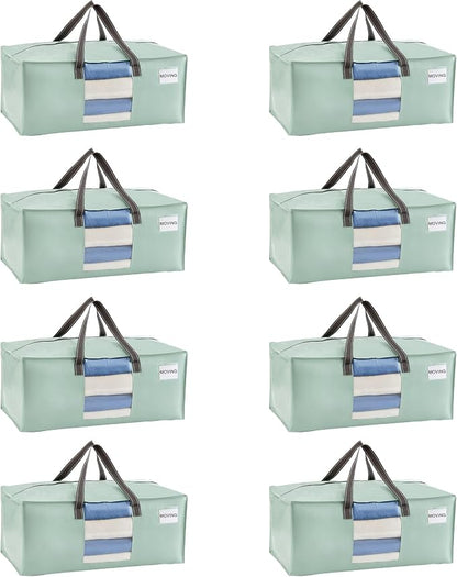 VENO 8 Pack Moving Bags for College, Heavy-Duty Storage Totes, Moving Boxes and by Veno