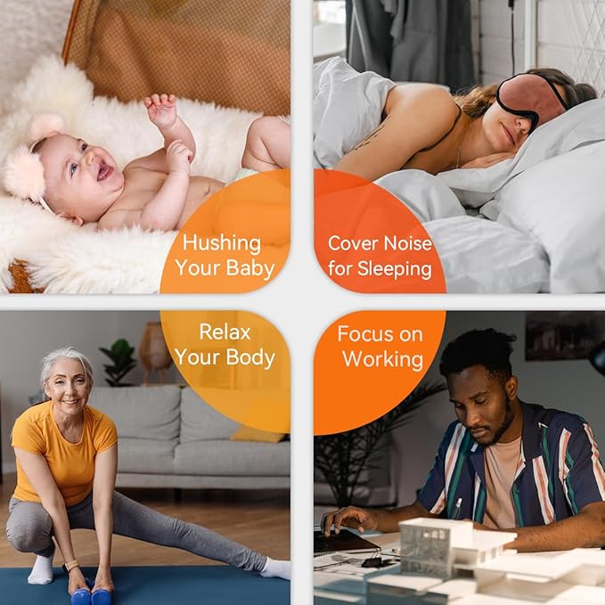 Sound Machine White Noise Machine with 30 Soothing Sounds 36 Levels Volume 5 Timers and Memory Function Effectively Blocks Noise Ideal Sleep Machine for Baby Kids Adults… (Wood Grain)