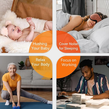 Sound Machine White Noise Machine with 30 Soothing Sounds 36 Levels Volume 5 Timers and Memory Function Effectively Blocks Noise Ideal Sleep Machine for Baby Kids Adults… (Wood Grain)