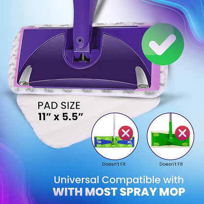 3pcs of Universal 11-inch Velcro Type Reusable Floor Mop Pads Compatible - Image 3