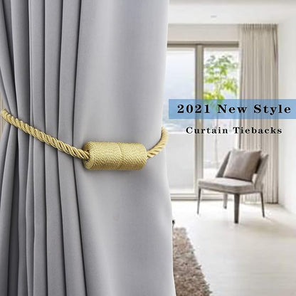 2 Pack Strong Magnetic Curtain Tiebacks Outdoor Elegant Decorative Tie Backs - Image 6