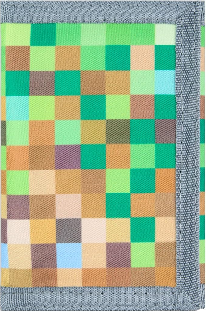 NEICY RFID Blocking Canvas Wallet for Men and Women - Camo Trifold Outdoor Sports Wallets with Magic Sticker for Teen Kids (Chequer)