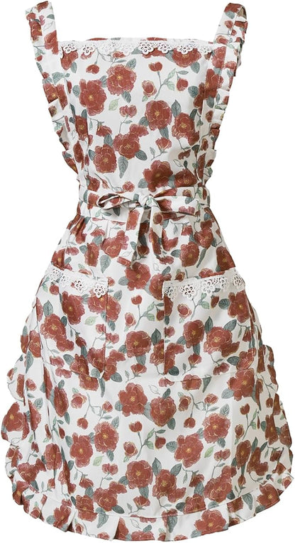 Funny Aprons for Women with Pockets, Kitchen Cooking Grilling Bbq Cute Chef by Aoomzoon