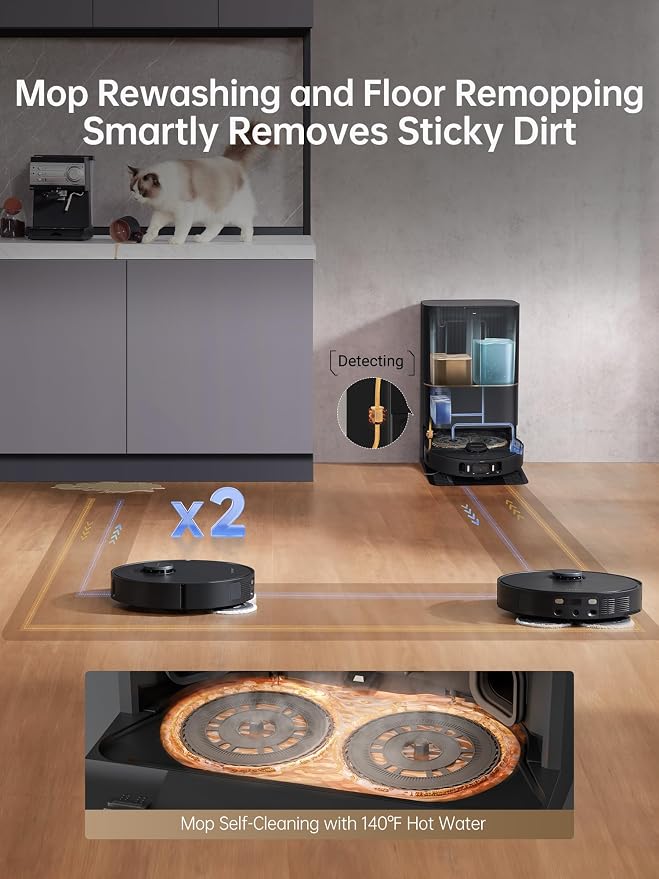 dreame X30 Ultra Robot Vacuum and Mop Combo, 8300Pa Suction, Mop Extend and Mop - Image 6