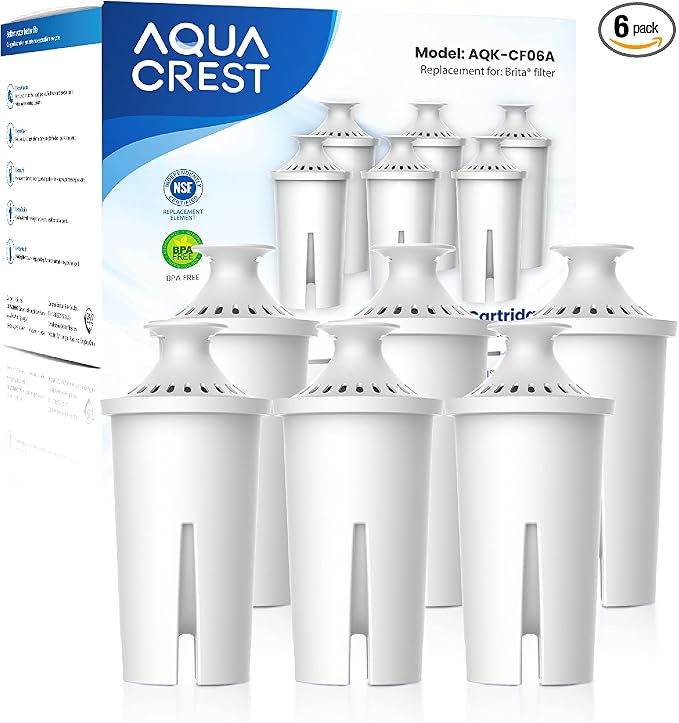 AQUA CREST CF06A Replacement for Brita® Filter, Brita® Water Pitchers and by AQUACREST