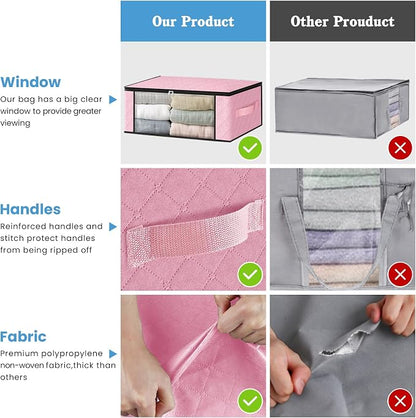 HomeHacks Storage 10-Pack Clothes Organizer Storage Bags Foldable Storage Box - Image 5