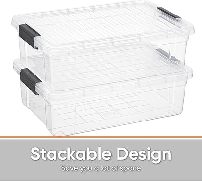 Superio Storage Bins with Lids, Stackable Totes, BPA Free, Odor Free, Organizer - Image 5