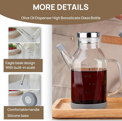 High Borosilicate Glass Oil Bottle-Olive Oil Dispenser - Image 6