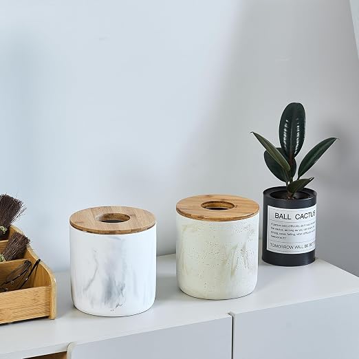 Polytree Marble White Mini Trash Can - Image 7