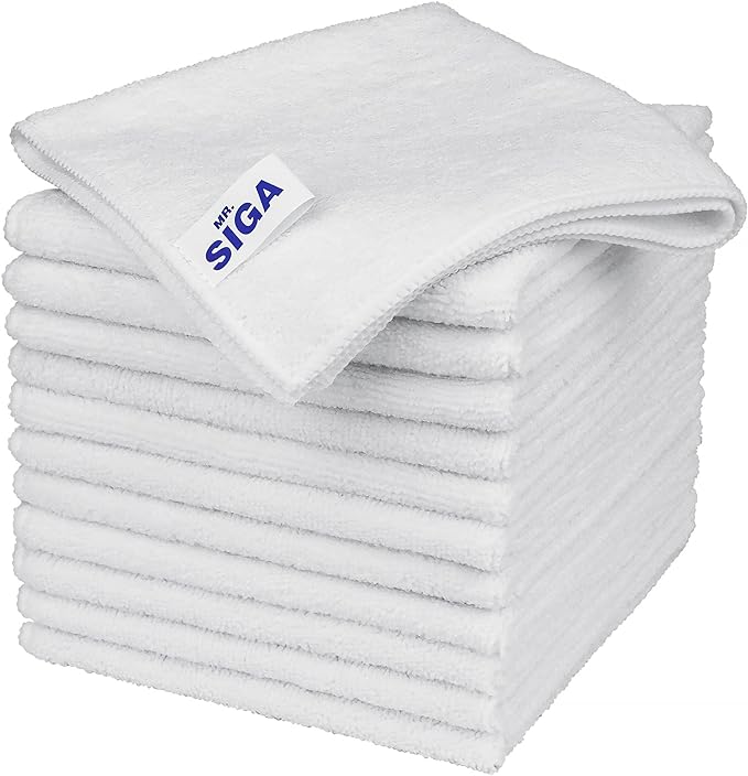 MR.SIGA Microfiber Cleaning Cloth, All-Purpose Microfiber Towels, Streak Free by MRSIGA
