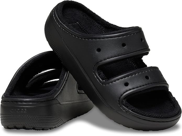 Crocs Unisex Adult Classic Cozzzy Towel Sandals, Fuzzy Slippers and Slides