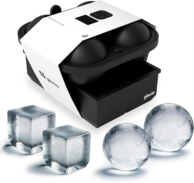 Ball Ice Cube Tray and Big Ice Cube Molds by glacio